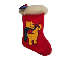 Disney WINNIE THE POOH Felt Christmas Stocking Applique 17" long